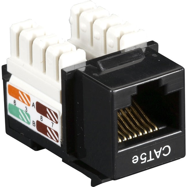 Cat5E Keystone Jack - Unshielded, Rj45, Black