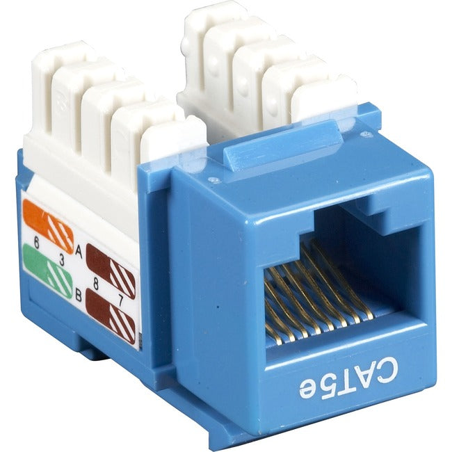 Cat5E Keystone Jack - Unshielded, Rj45, Blue, 25-Pack