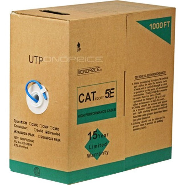 Cat5E Utp Stranded (Cm) 1000Ft - Blue