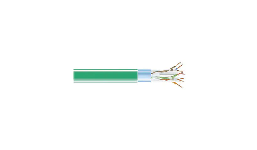 Cat6 400-Mhz Solid Ethernet Bulk Cable - Shielded (F/Utp), Cmp Plenum, Green, 10