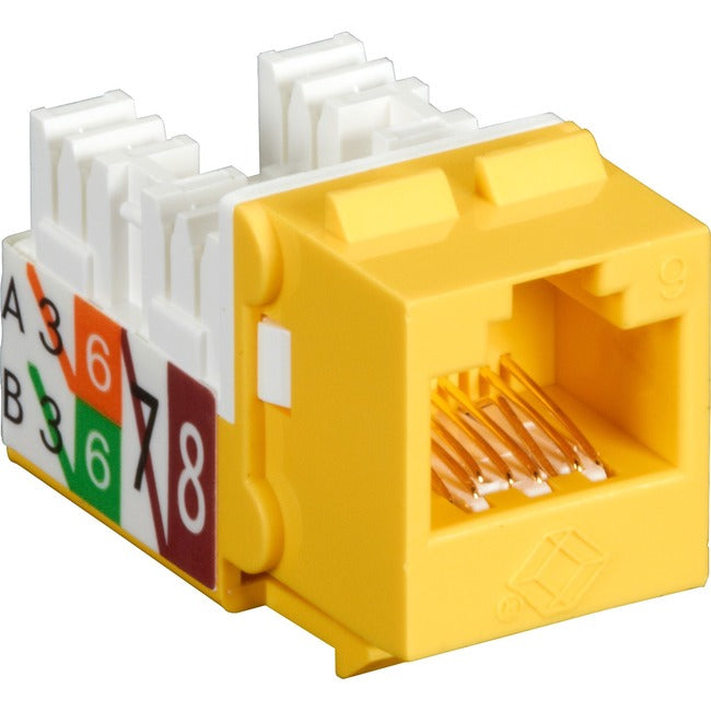 Cat6 Keystone Jack - Unshielded, 110 Punchdown Type, Taa, Yellow, Gsa, Taa