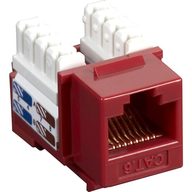 Cat6 Keystone Jack - Unshielded, Rj45, Red