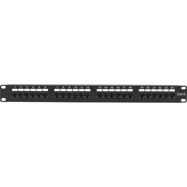 Cat6 Patch Panel, Punchdown - 1U, Unshielded, 24-Port