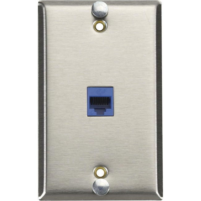 Cat6 Voip Wallplate - Stainless Steel, Gsa, Taa
