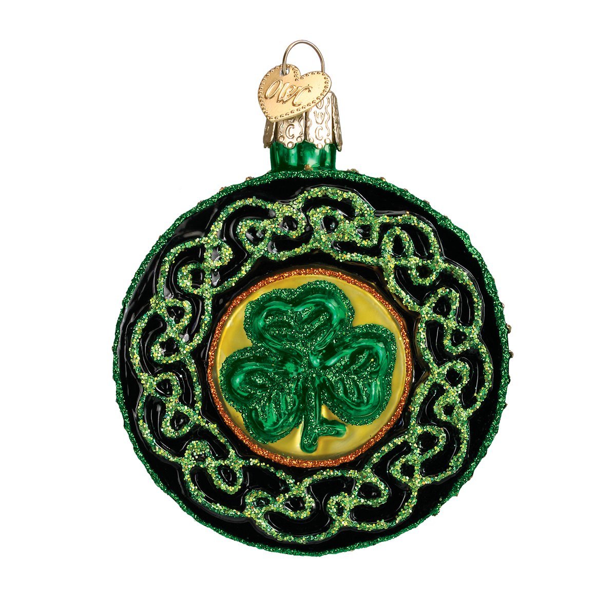 Celtic Brooch Glass Ornament