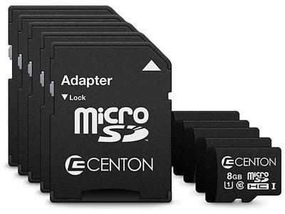Centon 8GB Micro SDHC Card 5-Pack UHS-I with Adapter – Reliable Storage