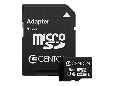Centon MP Essential - Flash memory card (SD adapter included) - 4 GB - Class 4 - microSD S1-MSDHC4-4G