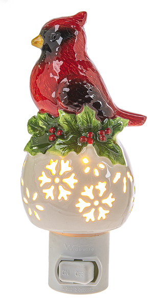 Ceramic Cardinal Nightlight