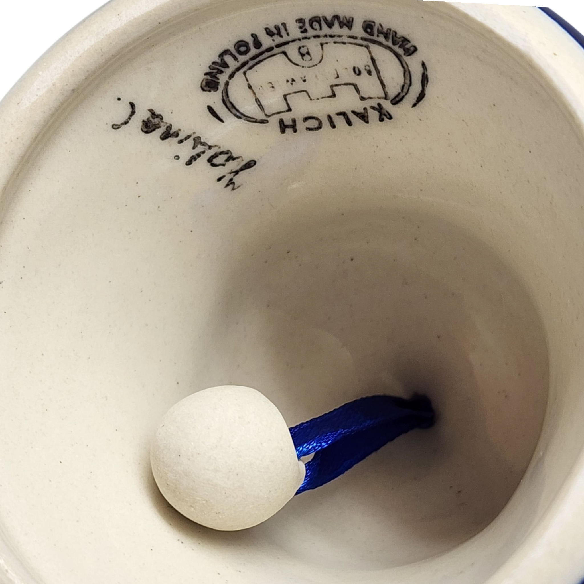 Ceramic Holiday Bell - Winter Wonderland Pattern