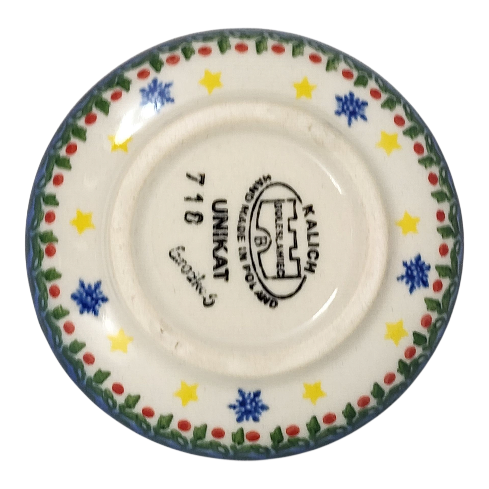 Ceramic Snack Plate - Gingerbread Joy Pattern