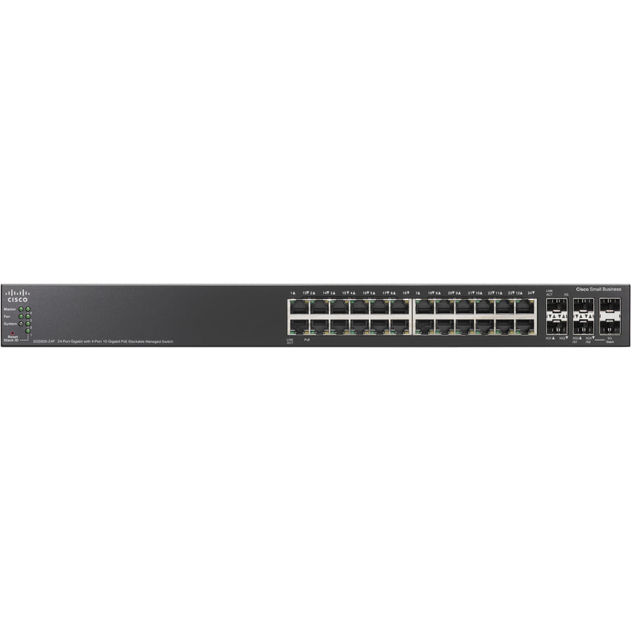 Cert Refurb 24Port Gig Poe With,4Port 10Gig Stackable Mngd Sw Reman Sg500X-24P-K9Au-Rf