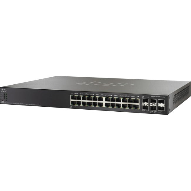 Cert Refurb 24Port Gig Poe With,4Port 10Gig Stackable Mngd Sw Reman Sg500X-24P-K9Cn-Rf