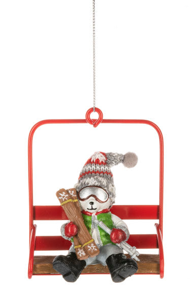 Chair Lift Character Ornament - Fox
