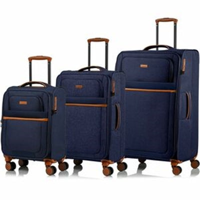 Champs Classic II 3-Piece Softside Luggage Set - Navy