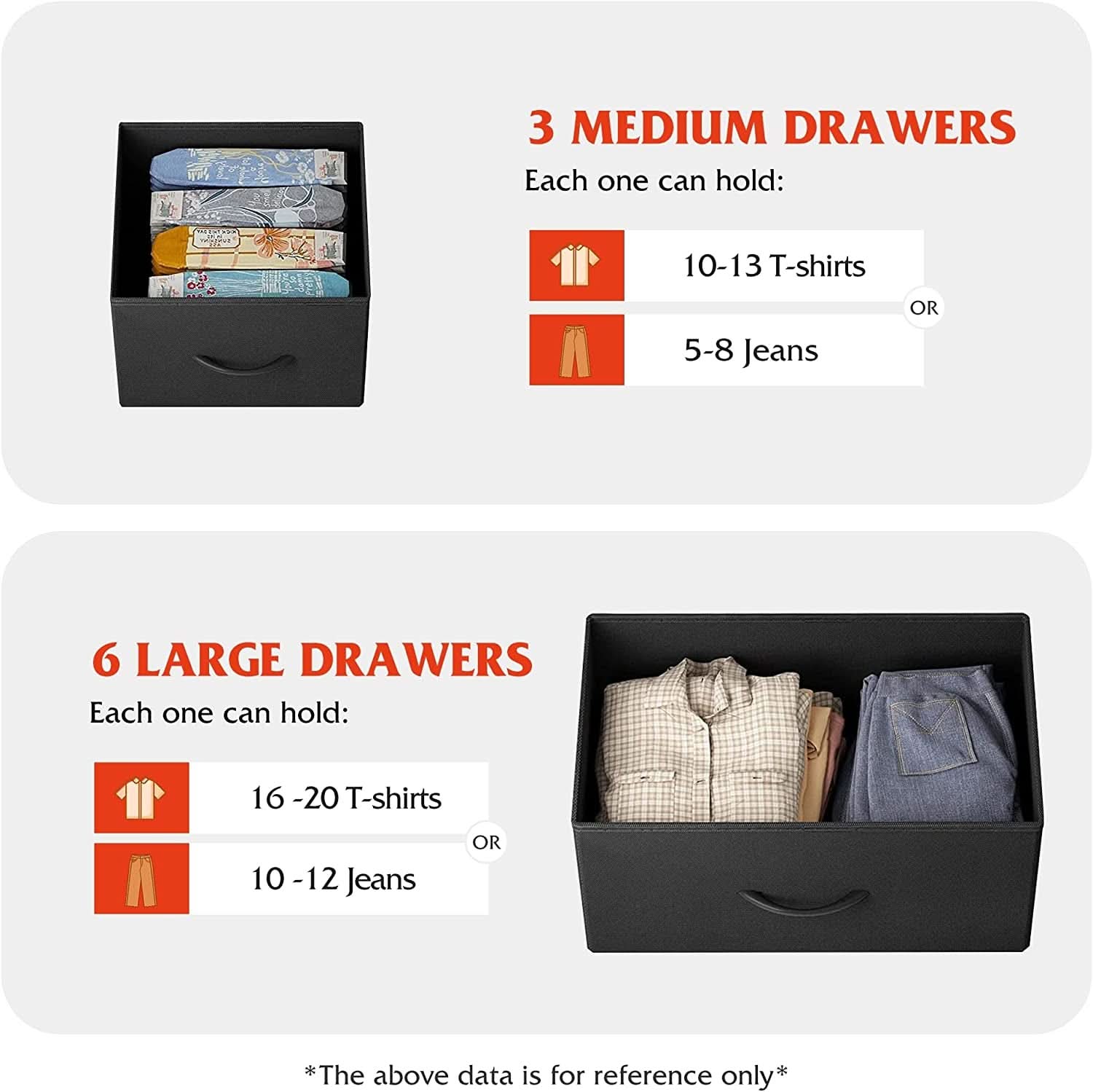 Charcoal Black 9 Drawer Dresser For Bedroom Storage