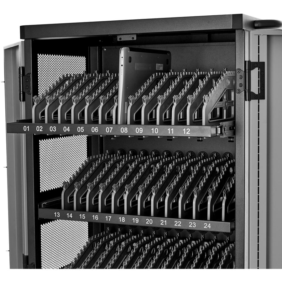V7 Charge Cart for 36 Mobile Computers - Secure, Store and Charge Chromebooks, Notebooks and Tablets - NEMA US Plug CHGCT36-1N