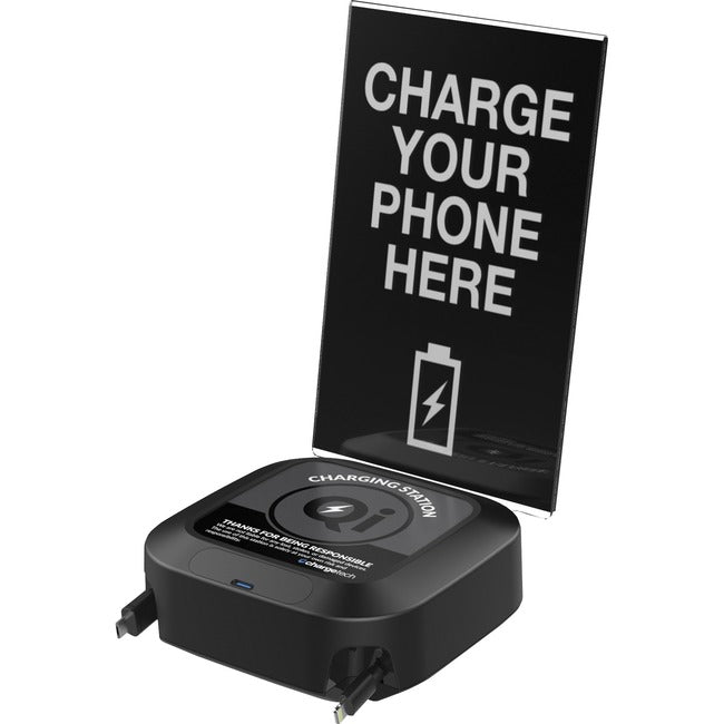 Chargetech Charging Hub W/Wireless Pad. Perfect Fit For Desk, Table, And Counter