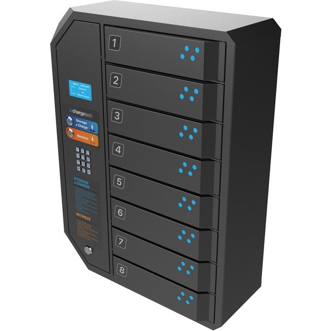 Chargetech Ppl8 8 Bay Pin Code Charging Locker - No Video. Each Bay Contains 2 C