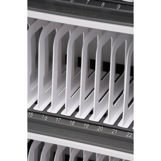 Charging Cart 36 Devices 3 Shelves - Topaz Device Storage Cart | Bretford CoreX TCOREX36-TZ