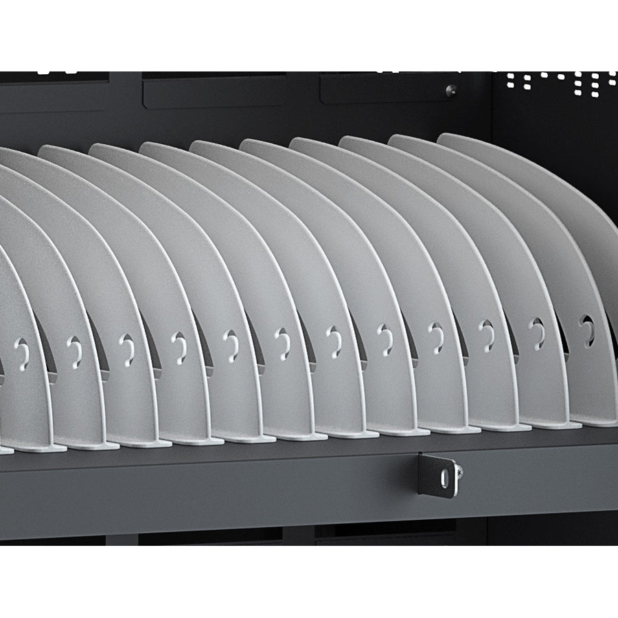 Charging Cart CUBE 36 Devices - Mobile Laptop Cart Storage | TechSoft TVC36PAC-PM