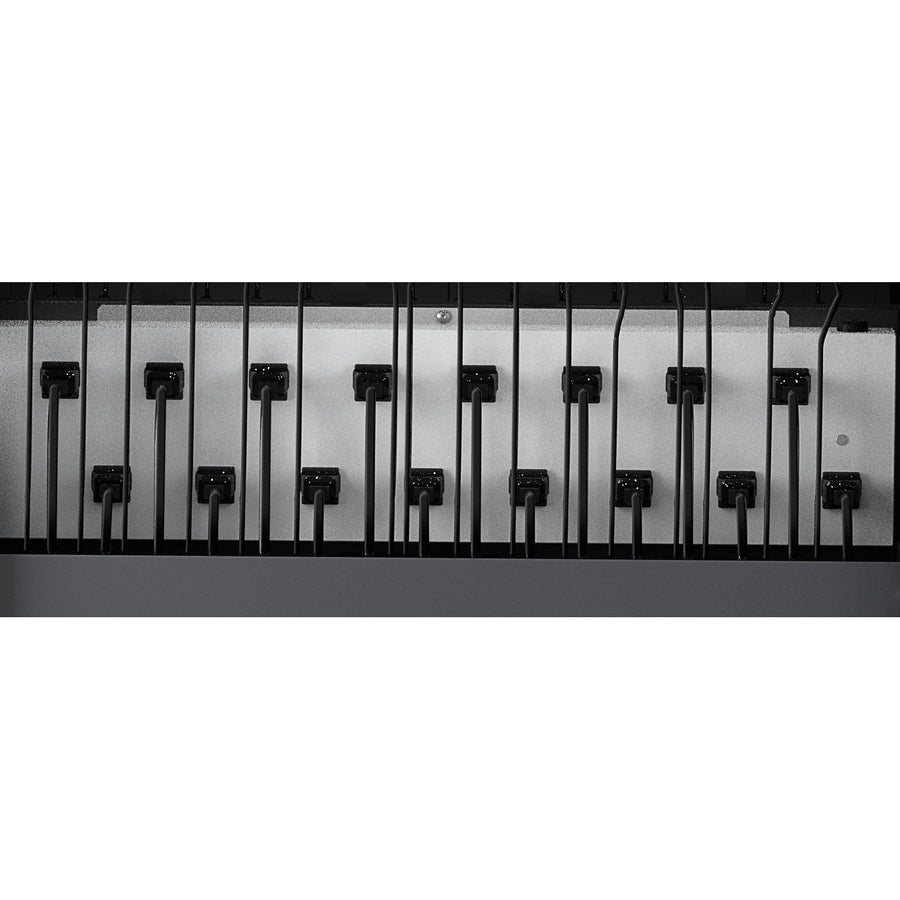 Charging Cart Device Storage - Cube Cart TVC36PAC AC Power Cable Management | TecISoft TVC36PAC-MUS