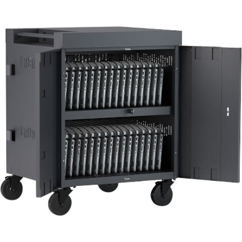 Charging Cart Device Storage - Cube Cart TVC36PAC AC Power Cable Management | TecISoft TVC36PAC-MUS