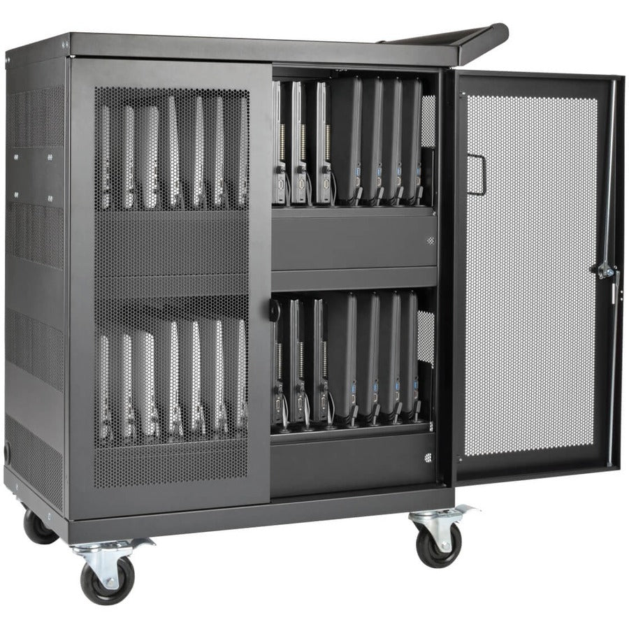 Charging Cart Multi-Device 32 AC Outlets - Chromebooks Laptops Wall-Mount | Tripp Lite CSC32AC