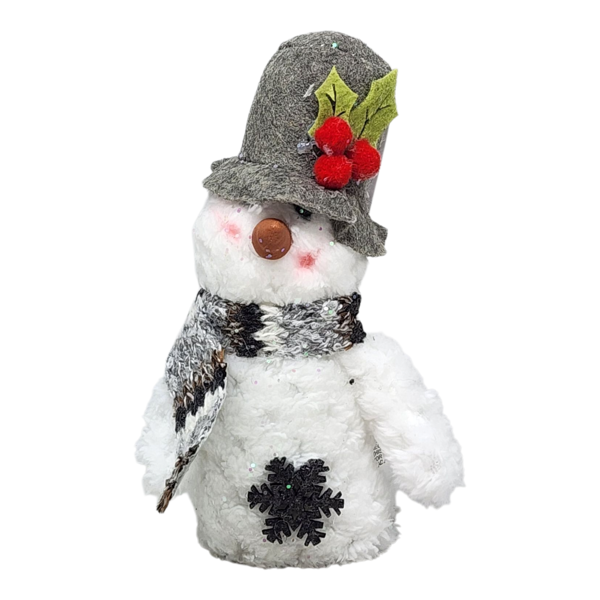 Charming Plush Snowman Ornament -