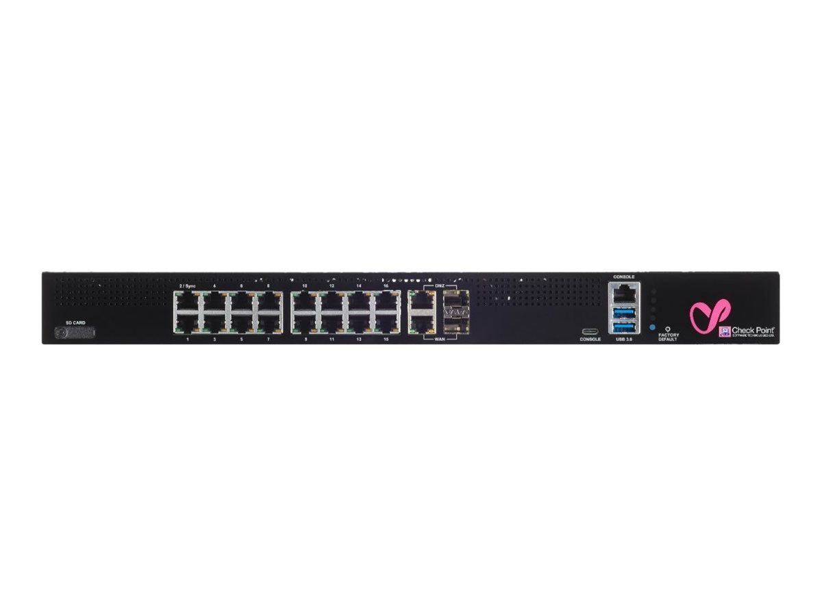 Check Point Quantum Spark 1600 - Security appliance - with 1 Year SandBlast (SNBT) Security Subscription Package and 1 Year Collaborative CPAP-SG1600-SNBT-CO-PREMPRO-1Y