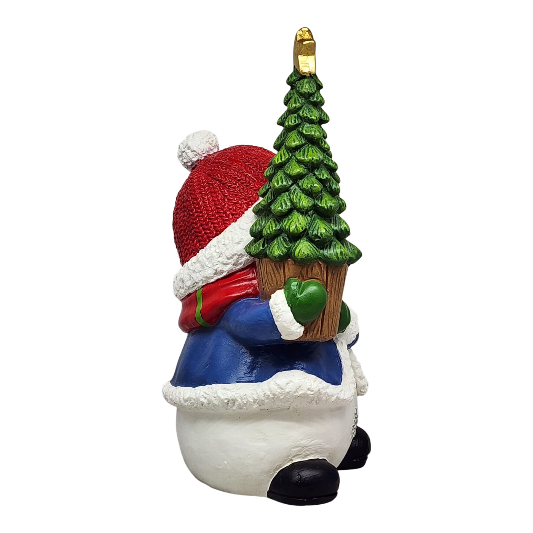 Cheerful Snowman with Moving Eyes and Christmas Tree