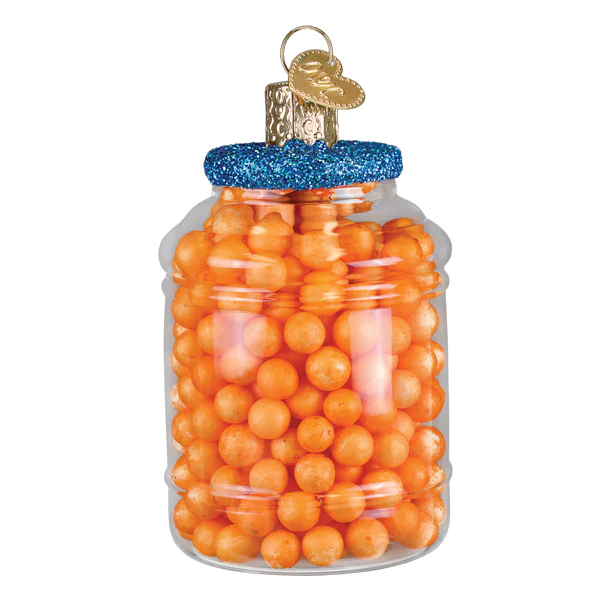 Cheese Balls Glass Ornament