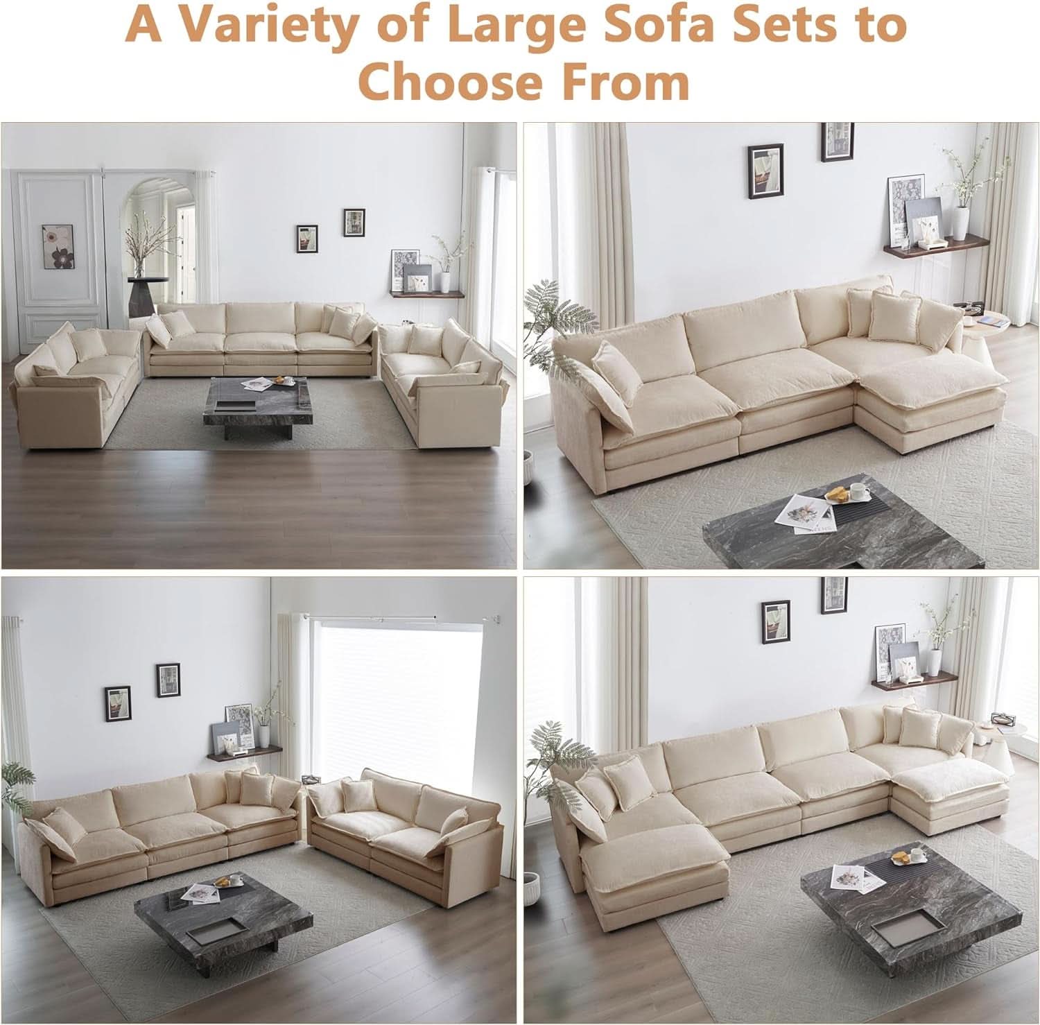 Chenille 76 Inch Loveseat Sofa Light Coffee Armrest Pillows