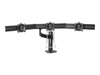 Chief Kontour 3x1 Triple Display Desk Mount - For Displays 10-24 - Black - Mounting kit (grommet mount) - for 3 LCD displays K4G310B