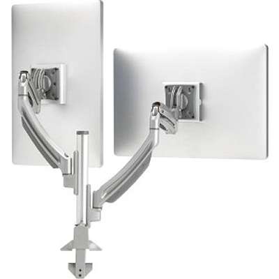 Chief Kontour Dynamic Column Dual Monitor Arm Desk Mount - For Displays 10-38 - Silver" K1C220S