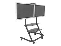 Chief PPD-2000 Dual Display Video Conferencing Cart - Cart - for flat panel - textured black - floor-standing