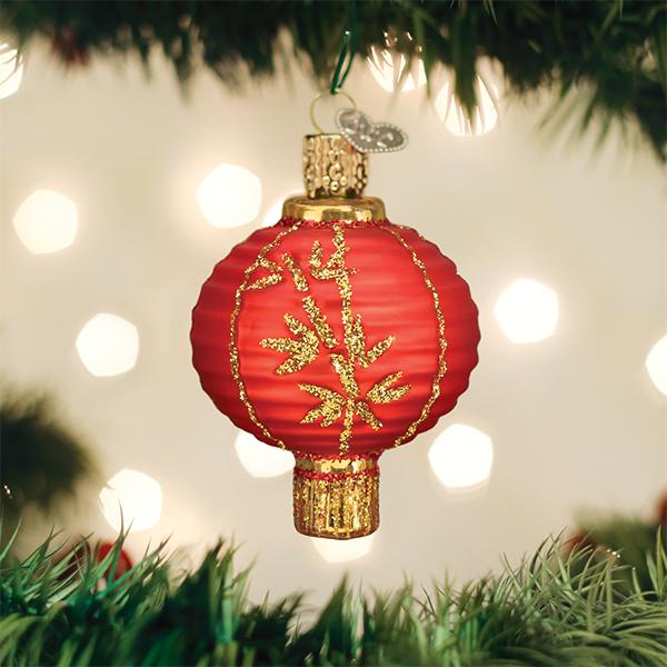 Chinese Lantern Glass Ornament