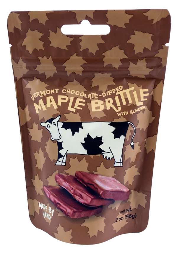 Chocolate-Dipped Maple Brittle with Almonds - Pouch