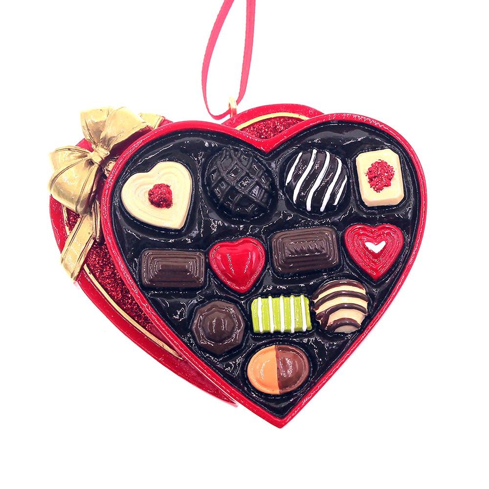 Chocolate Heart Box Ornament