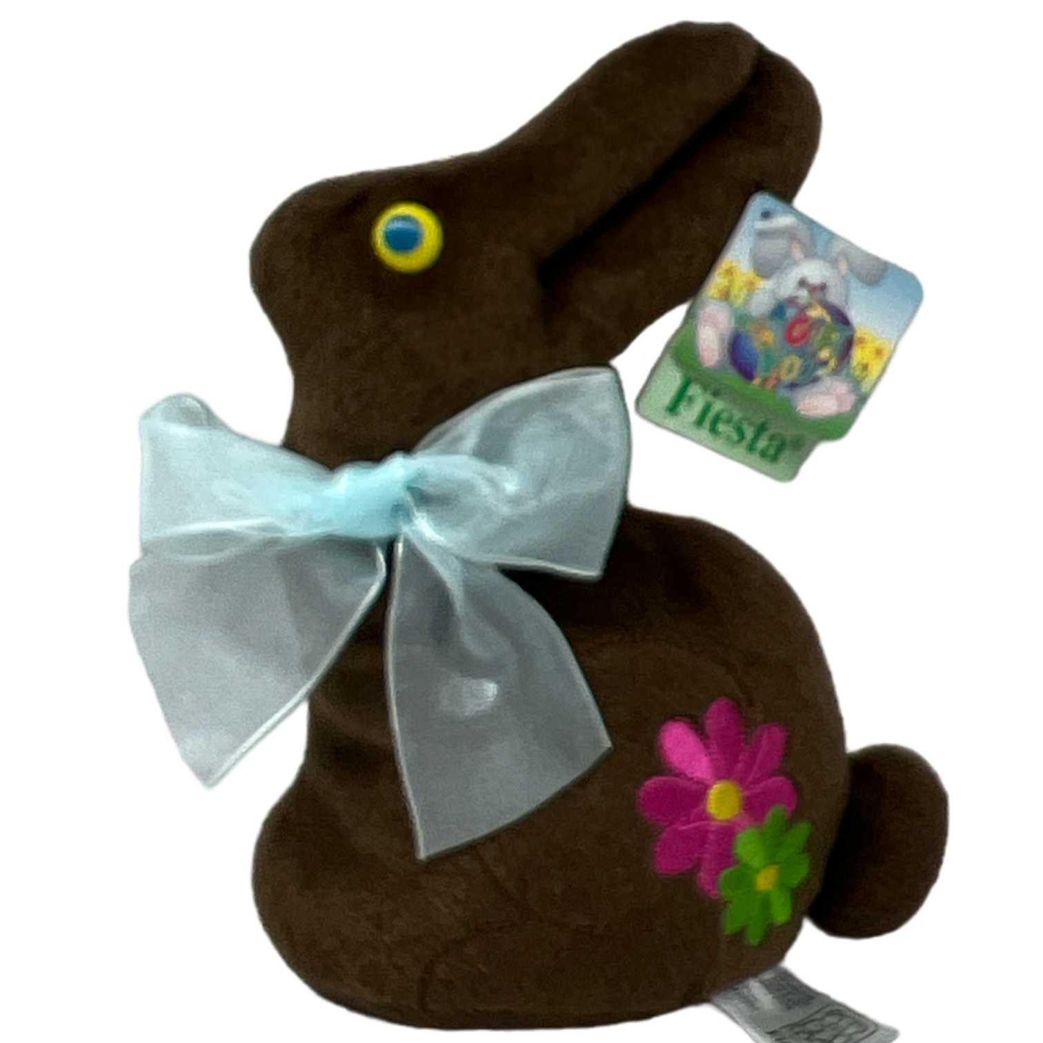 Chocolate Plush Bunnies - Blue Bow