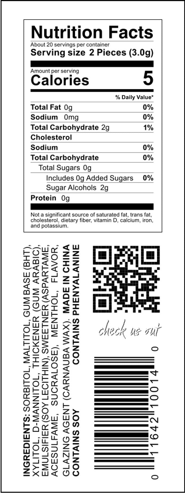 Chowards Sugar Free Gum - Spearmint