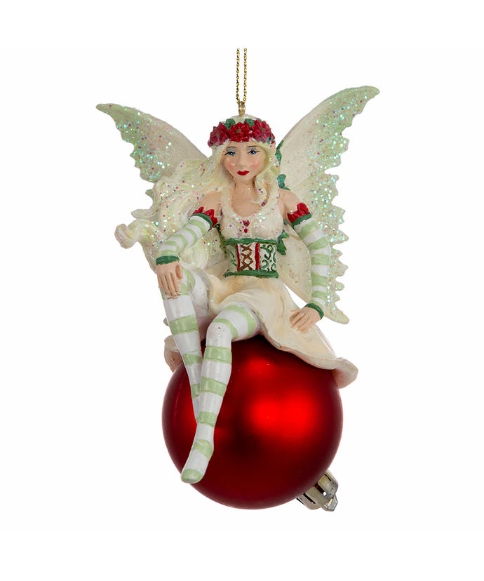 Christmas Ball Fairy Ornament