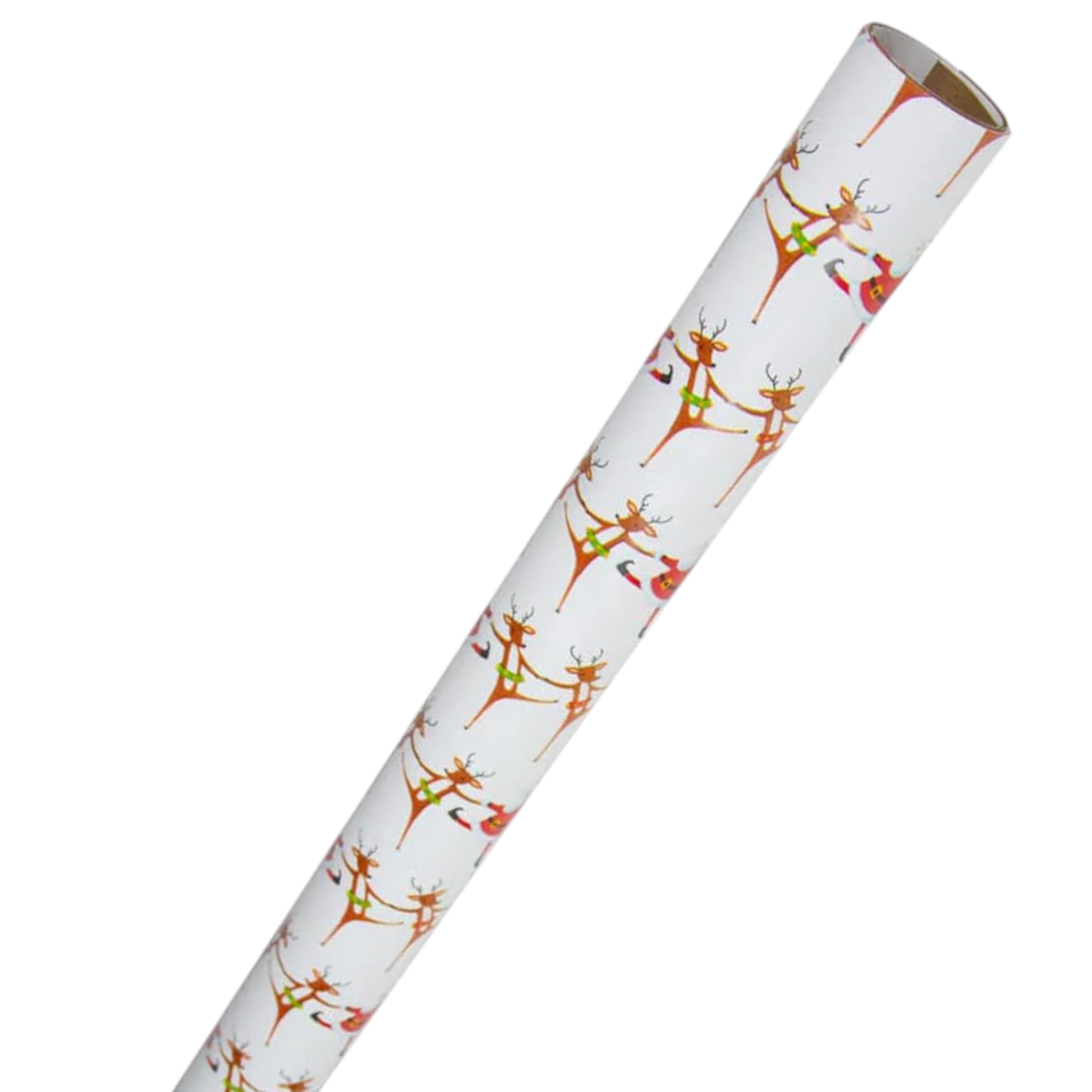 Christmas Can Can Wrapping Paper in Ivory - 30" x 8' Roll