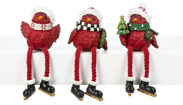 Christmas Cardinal Shelfsitter -