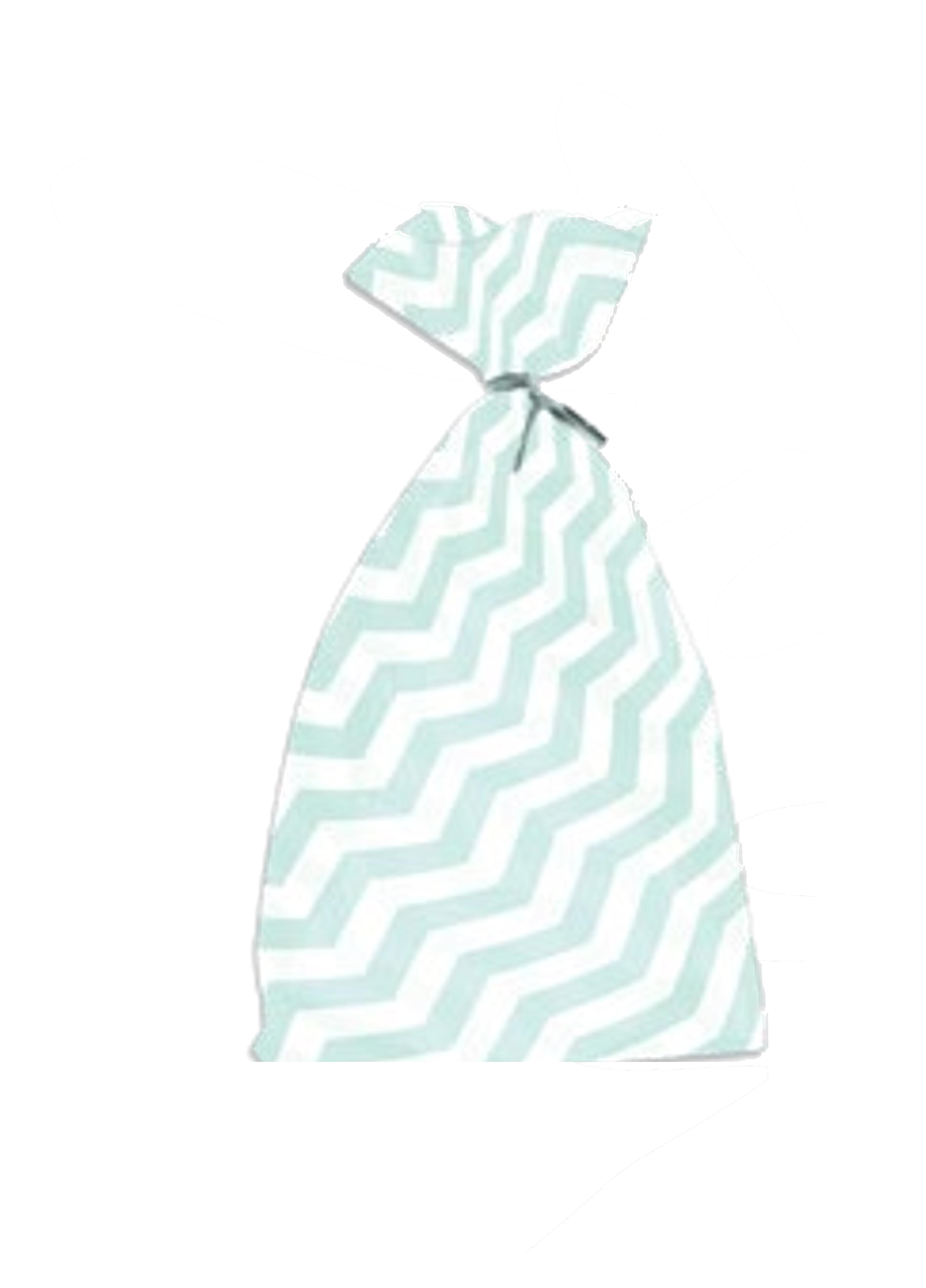 Christmas Cookie Cello Treat Bag 20 count - Green Zigzag