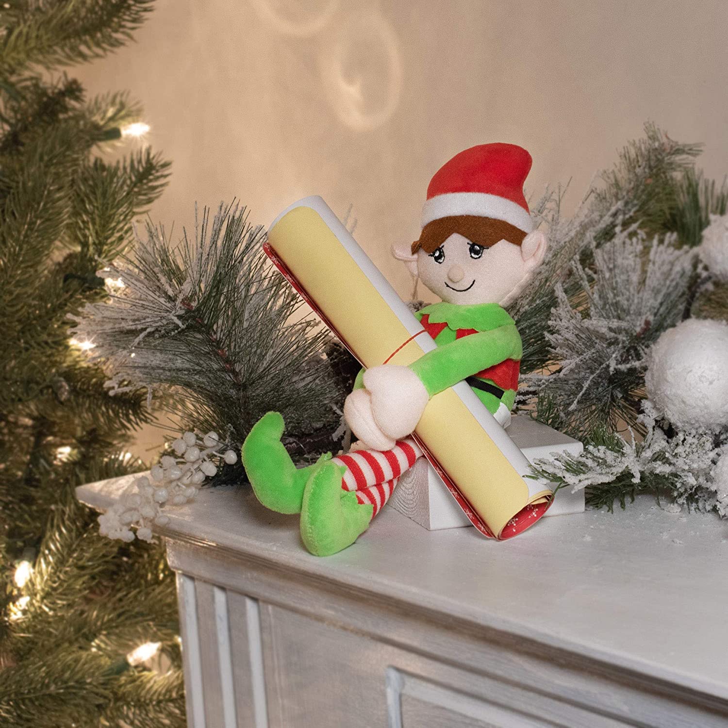 Christmas Elf with Nice Naughty Stickers