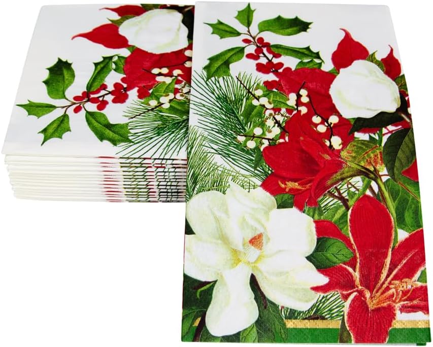 Christmas Garden Guest Towel / Buffet Napkin