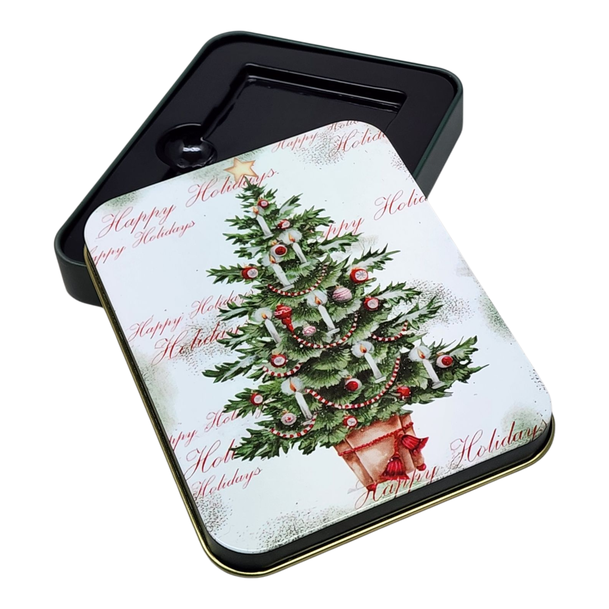 Christmas Gift Card Tin - Holiday Cheer Christmas Tree