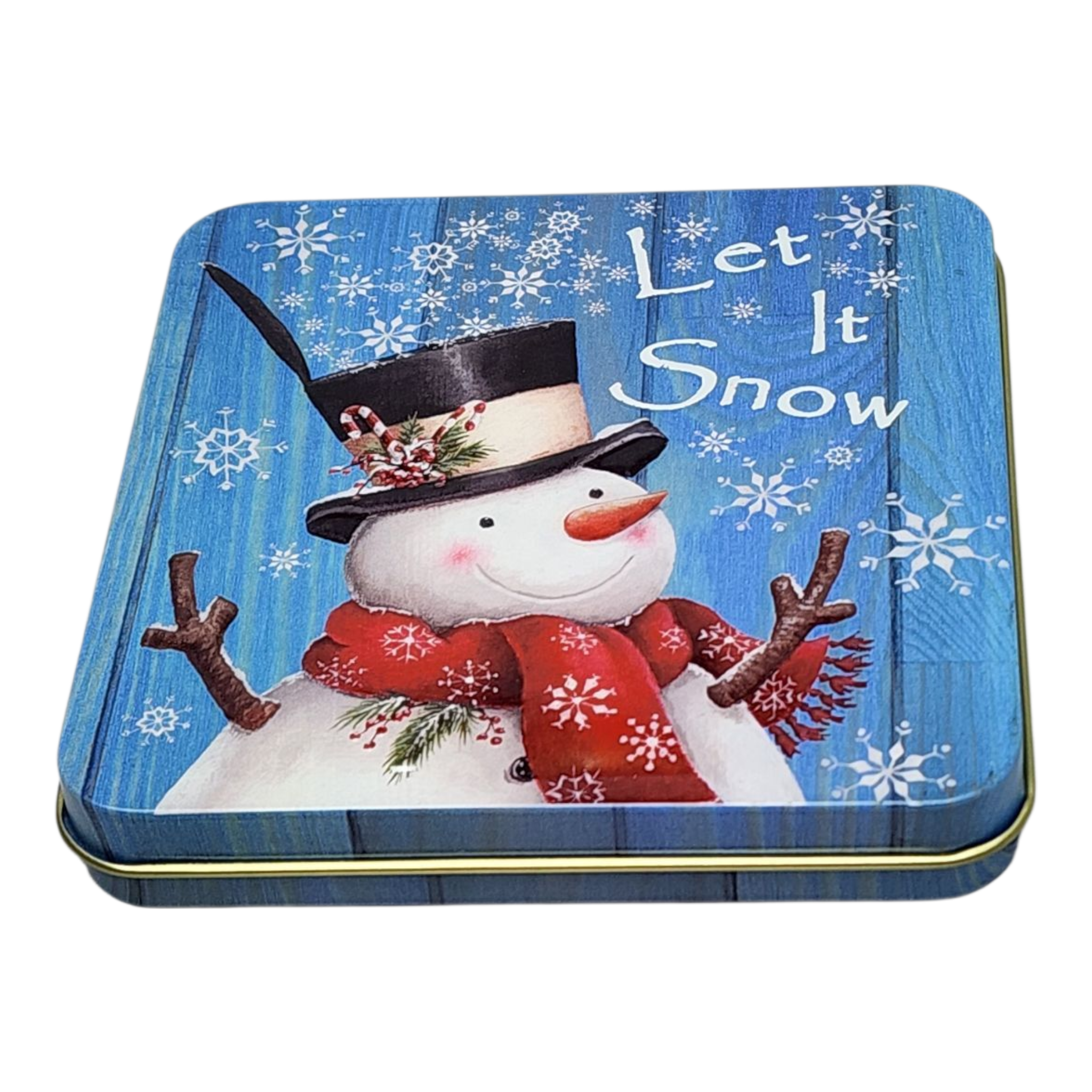 Christmas Gift Card Tin - Let It Snow Snowman