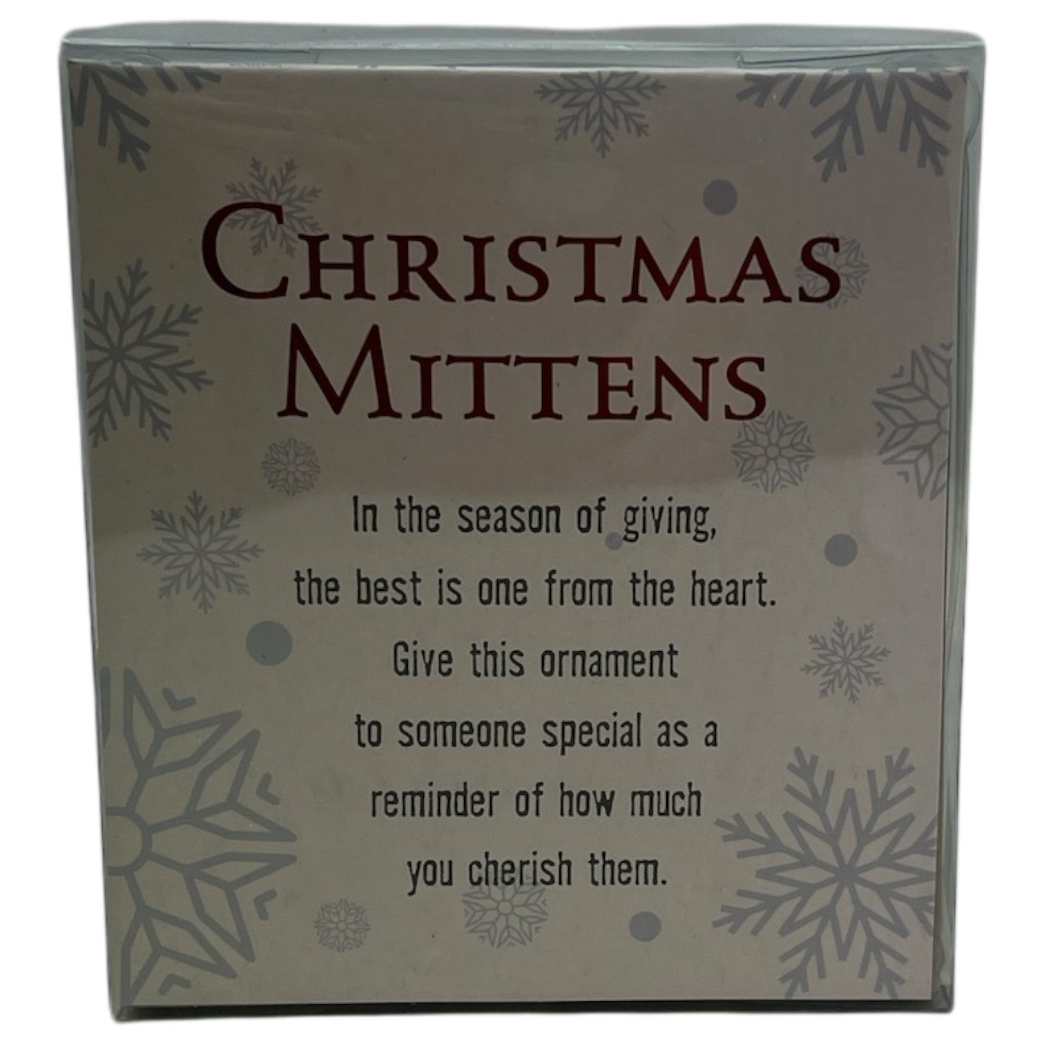 Christmas Mittens with Heart Ornament