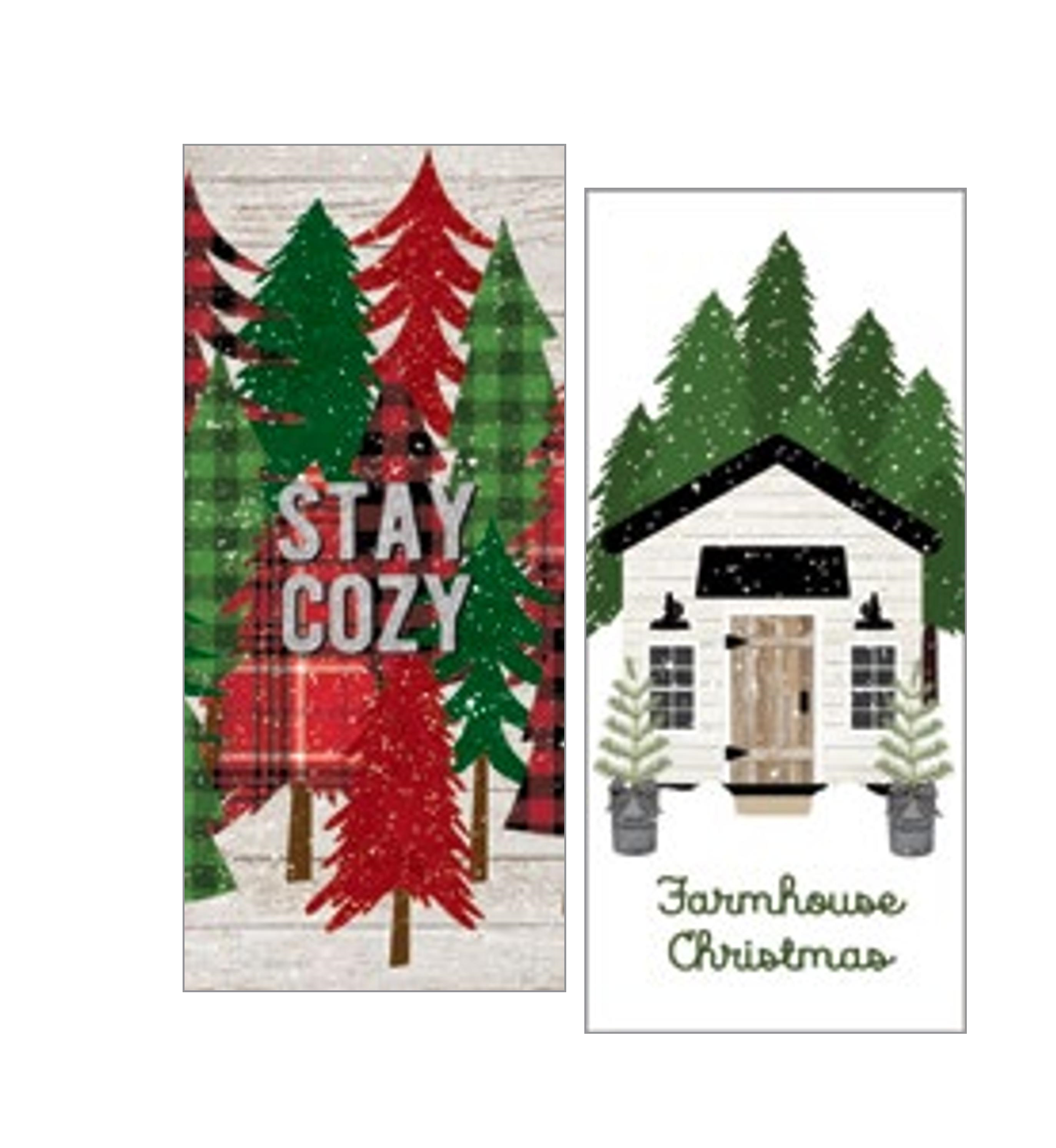 Christmas Money Card Holder - Trees/Cabin